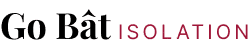Logo Go Bât Isolation avec texte noir en gras et mot isolation en rouge fin sur fond blanc.
